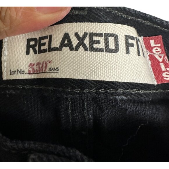 Levis Mens Relaxed Fit Black Denim Jeans Size 42 - Picture 8 of 14